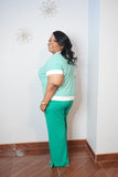 Women's breathable stretch striped shirt