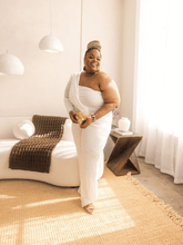 White One Shoulder Velvet Jumpsuit