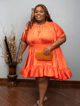 Orange Cape Dress
