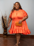 Orange Cape Dress