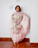 Blooming Elegance Floral Ruffle Maxi Gown | One Size (S–2X)