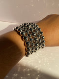 Disco Luxe Metallic Beaded Bracelet Stack