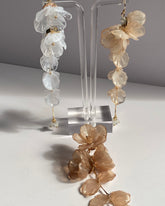 Nude Tone Flower Earrings