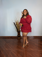 Long Sleeve Maroon Romper