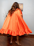 Orange Cape Dress