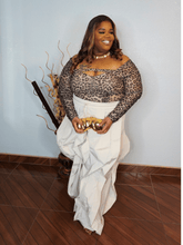 Long Sleeve Leopard Cut Out Shirt