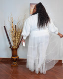 Button Down Tulle Shirt