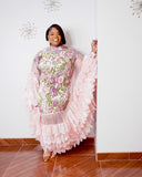 Blooming Elegance Floral Ruffle Maxi Gown | One Size (S–2X)