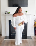 Off the Shoulder Ruffle Jumpsuit