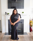 Large One Shoulder Bowe Dress