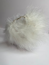 White Fur Earrings