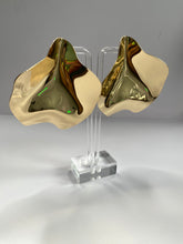 Large Gold Folded Earrings