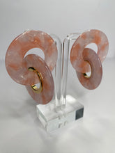Peach Double Circle Earrings