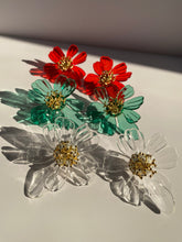 Color and Gold Flower Earrings