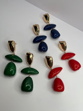 Triple Stone Earrings