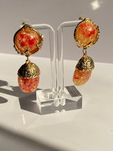 Cream & Coral Pearl Earrings