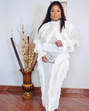Two Piece Ruffle Skirt Set