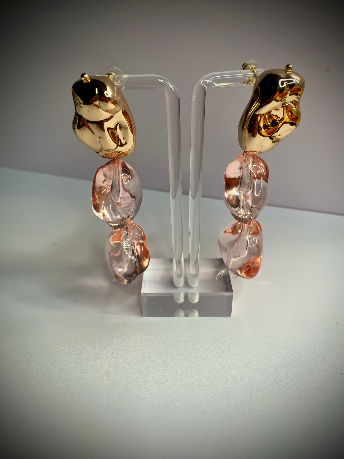 Tri Drop Crystal Earrings