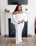 Off the Shoulder Ruffle Jumpsuit