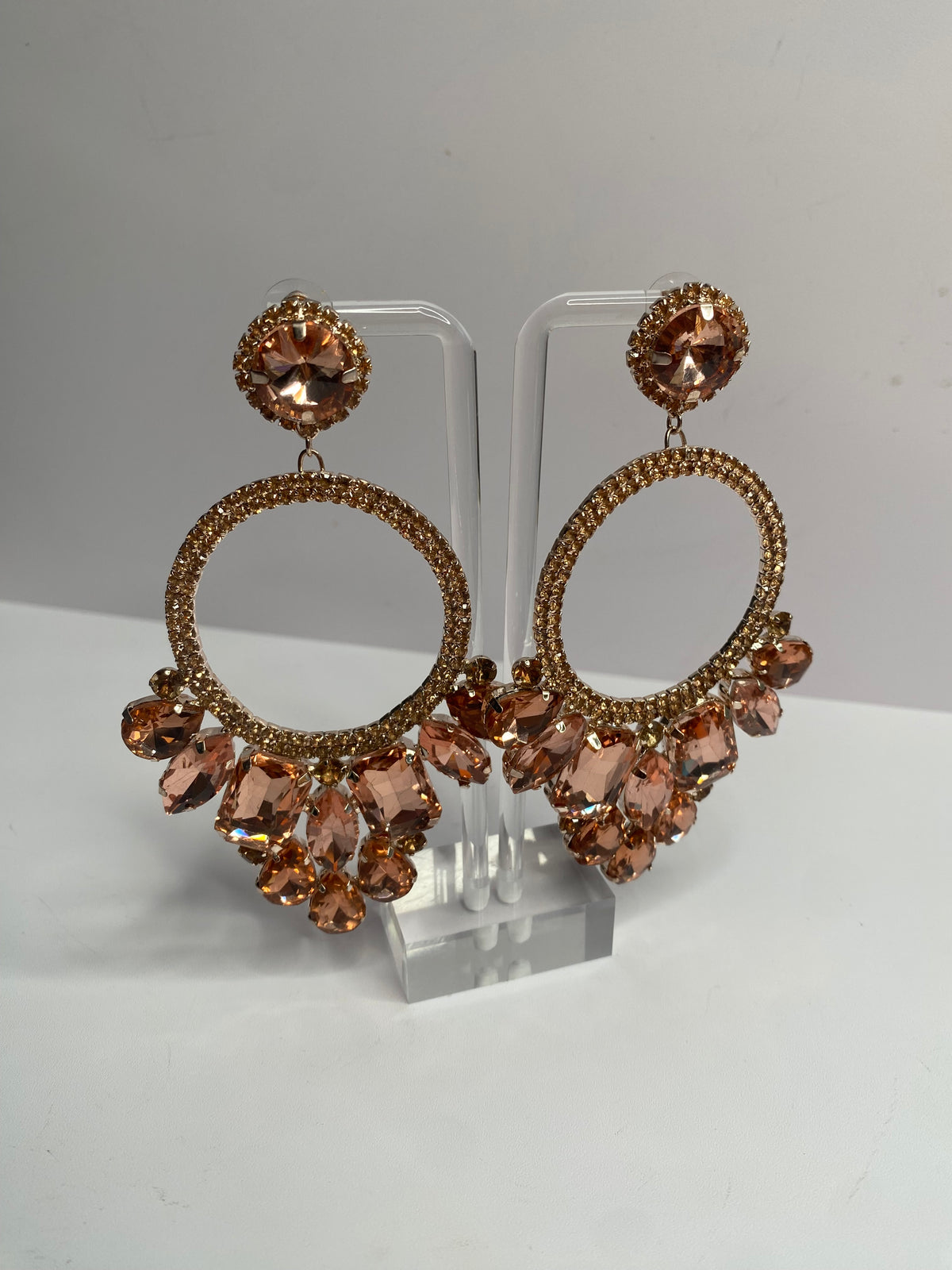 Large Copper Glam Earrings