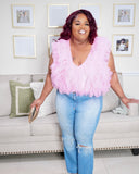 V Neck Ruffle Bodysuit