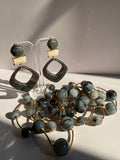 Gray Tri Shaped Earrings