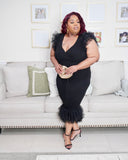 Black Sweater Tool Dress