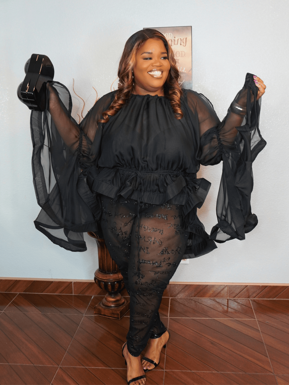 High-low Exaggerated Sheer Top