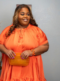 Orange Cape Dress