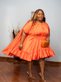 Orange Cape Dress