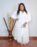 Button Down Tulle Shirt