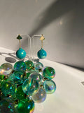 Teal Iridescent Ball Bracelet