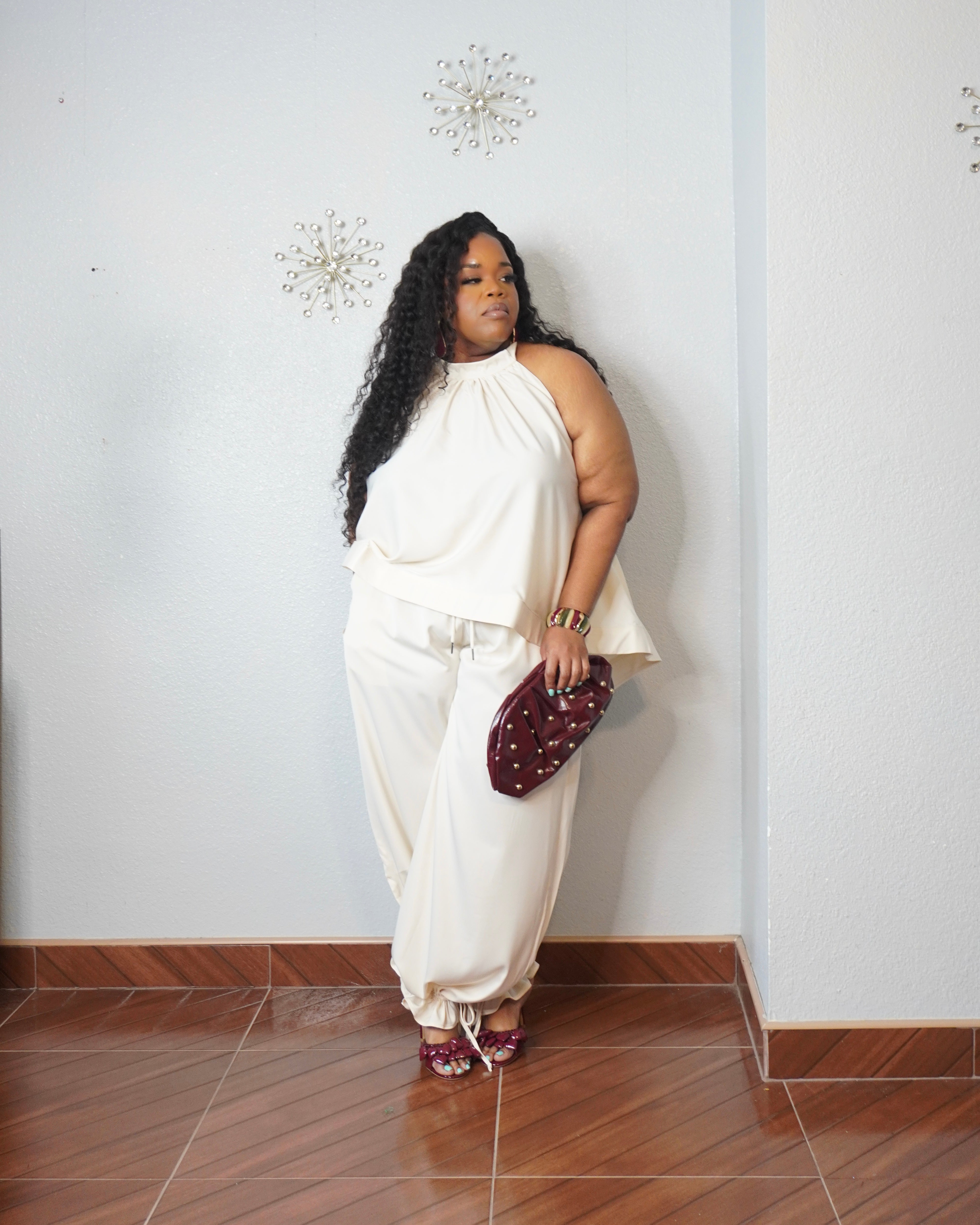 Convertible balloon pants set for plus size women