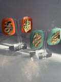 Rectangle Gold Folded Earrings