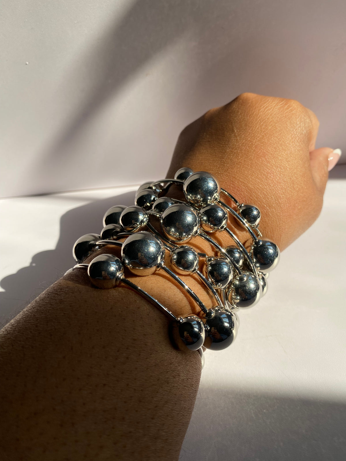Silver Ball Bracelets