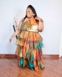 One Shoulder Ruffle Two Piece Set