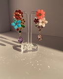 Enchanted Bloom Crystal Drop Earrings