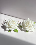 Stem Rose Earrings