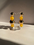 Yellow & Gold Ball Earrings