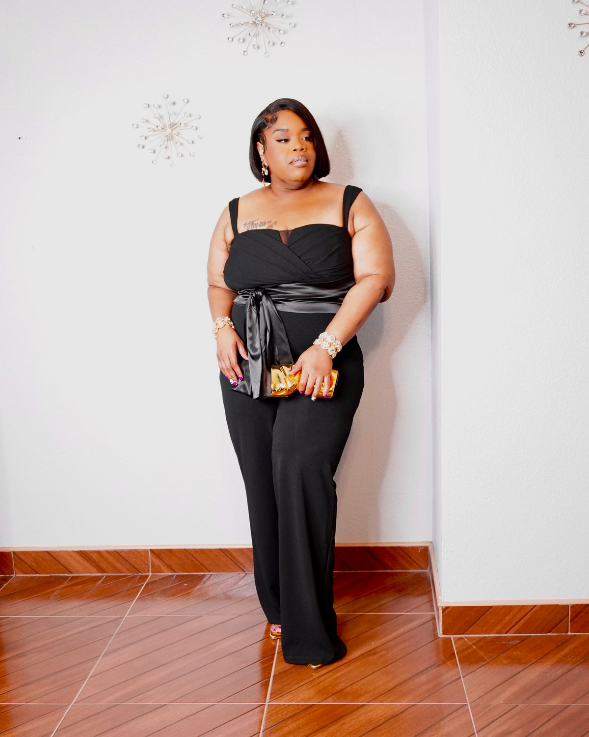Midnight Muse Plus Size Black Wide Leg Jumpsuit