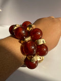 Brown & Gold Ball Bracelet