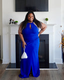 Bejeweled Arm Formal Dress