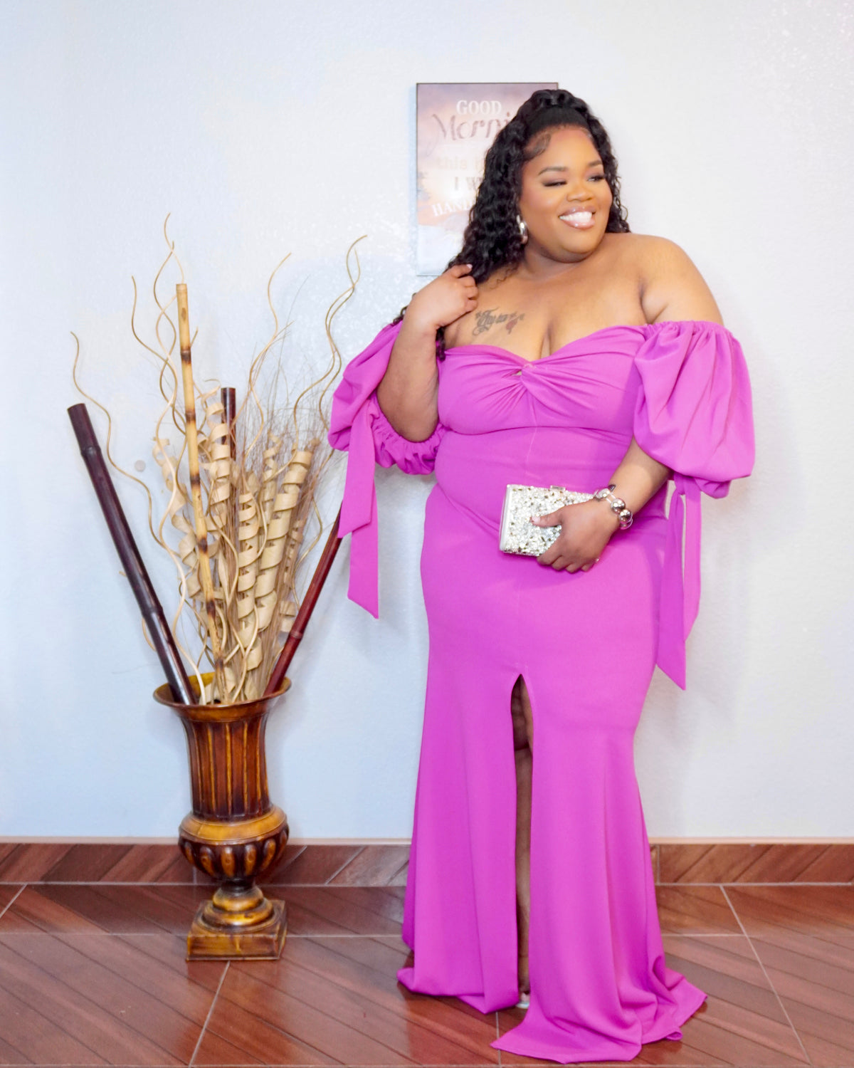 Off the Shoulder Tie Dress