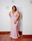 The Amara Beaded V-Neck Maxi Dress