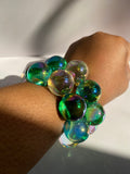 Teal Iridescent Ball Bracelet