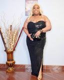 Half Sheer Black Dress