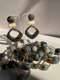 Gray Tri Shaped Earrings