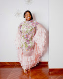 Blooming Elegance Floral Ruffle Maxi Gown | One Size (S–2X)