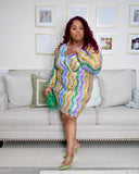 Multi Color Glitter Dress