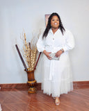 Button Down Tulle Shirt